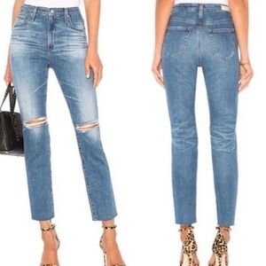 AG Adriano Goldschmied Isabelle High Rise Straight Crop